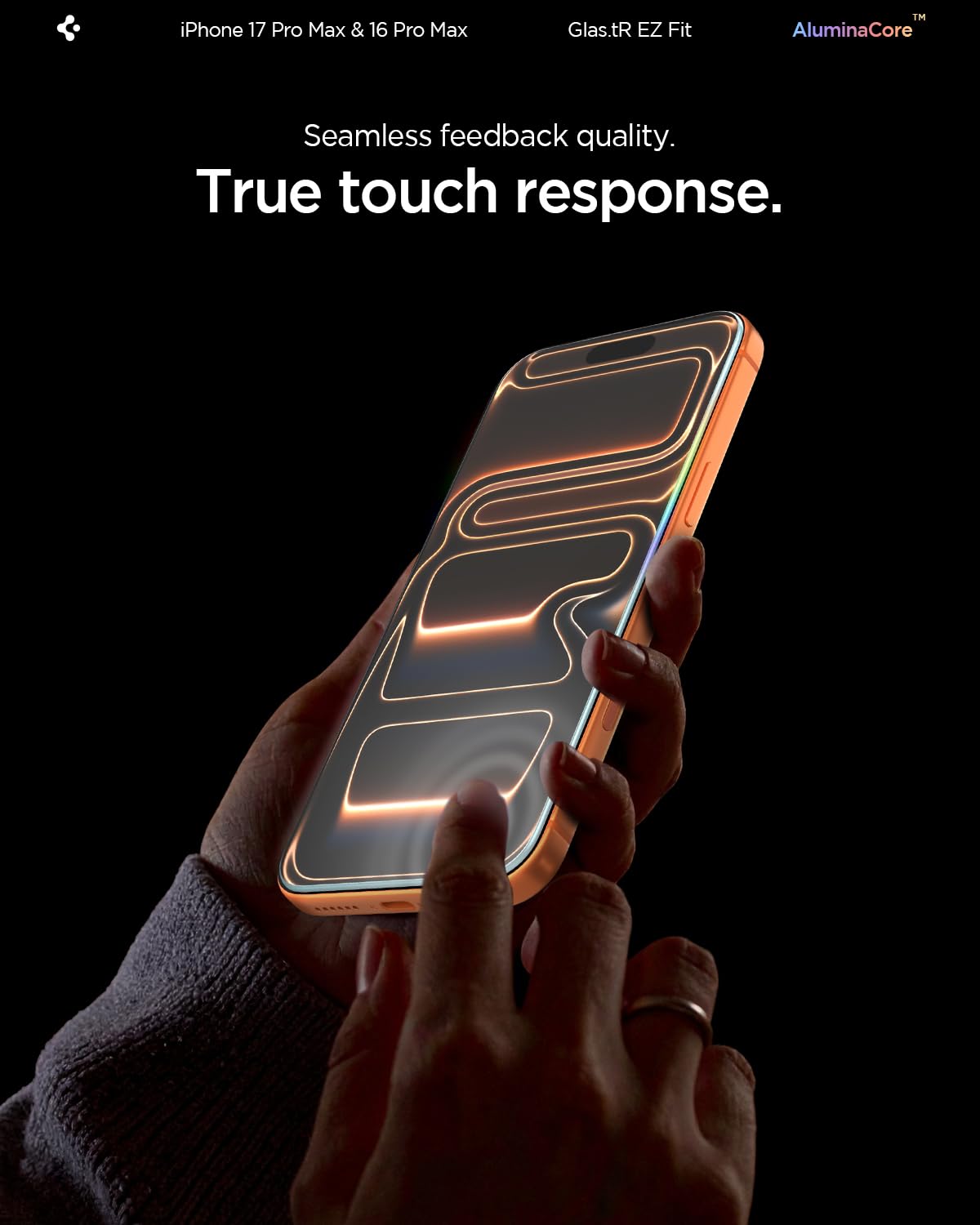 Spigen Tempered Glass Screen Protector [GlasTR EZ FIT] designed for iPhone 14 Pro Max [Case Friendly] - Sensor Protection / 2 Pack