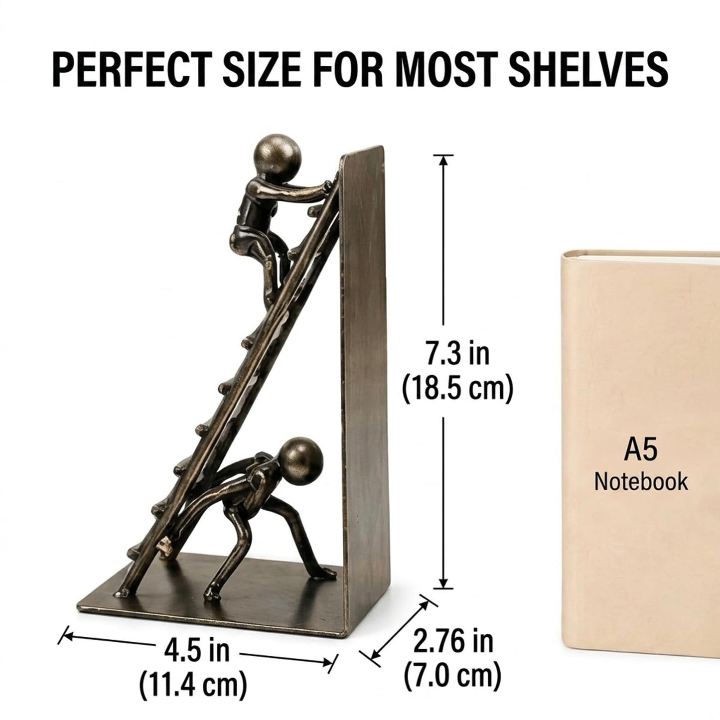 Decorative Bookends for Shelves, Modern Climbing Man Bookends
