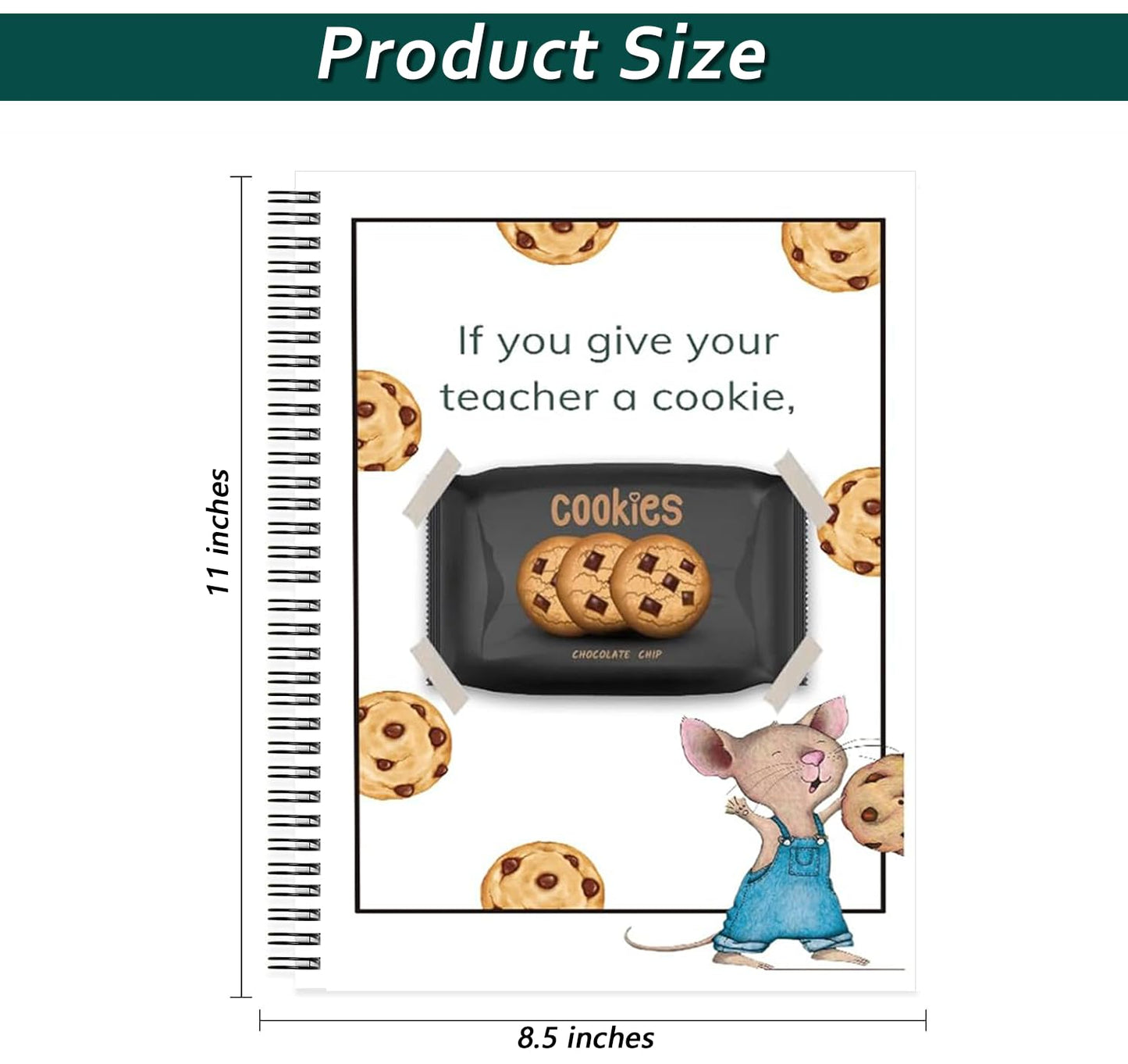 2Pack If You Give Your Teacher a Cookie Book Gifts – A4 Large Teacher Appreciation Gift Book, Unique Thank You Gift for Teachers, Perfect for Teacher's Day, Teacher Appreciation Week, Appreciation Gifts