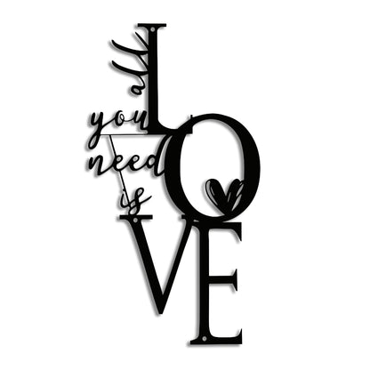 Love Wall Decor "All You Need Is Love" Sculpture, add romantic home decoration to living room, bedroom and kitchen