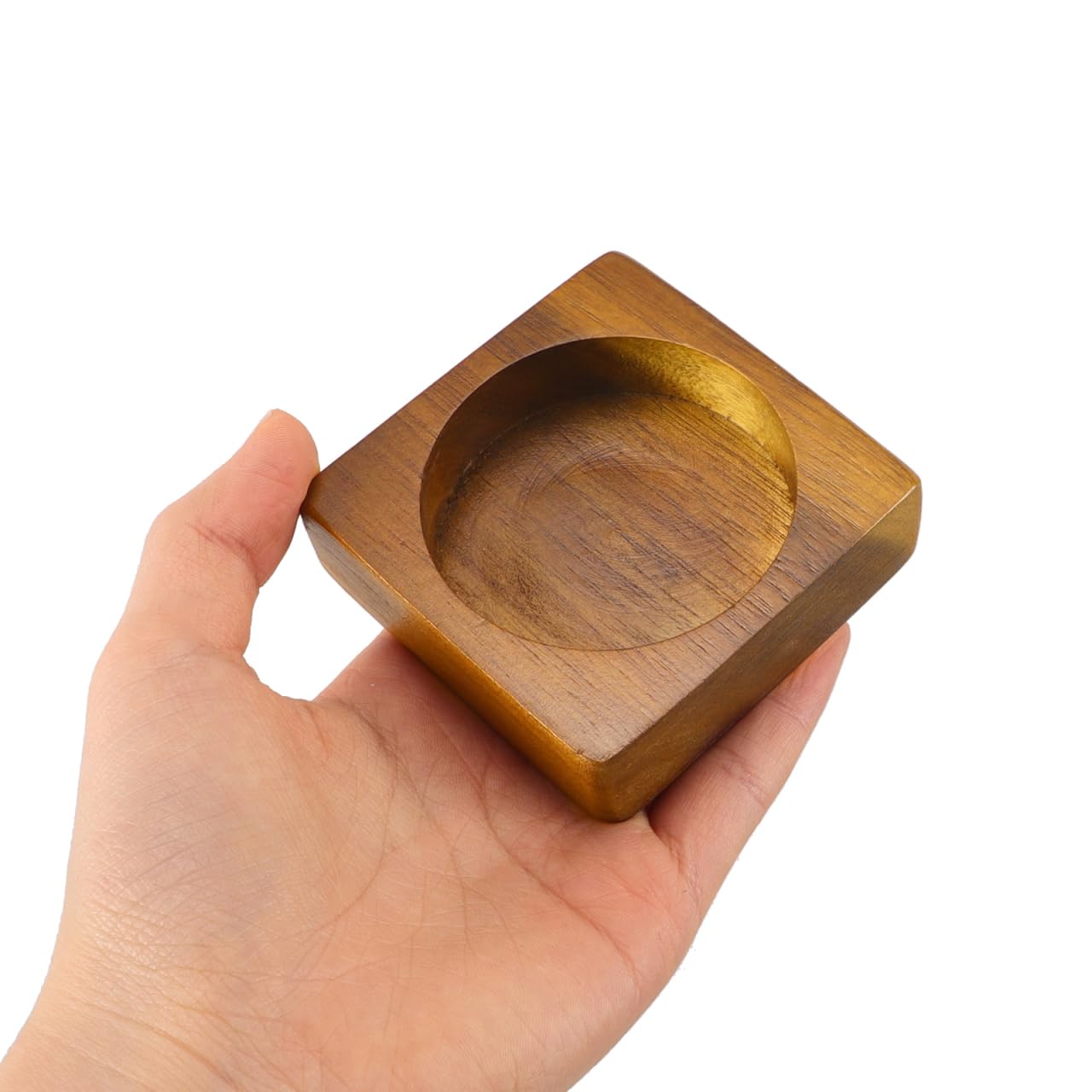 TOPPERFUN Salt and Pepper Tray, Wooden Grinder Base for Kitchen Counter, Acacia Wood Storage Holder for Salt Mill and Pepper Shaker, Non-Slip Countertop Organizer for Spice Set