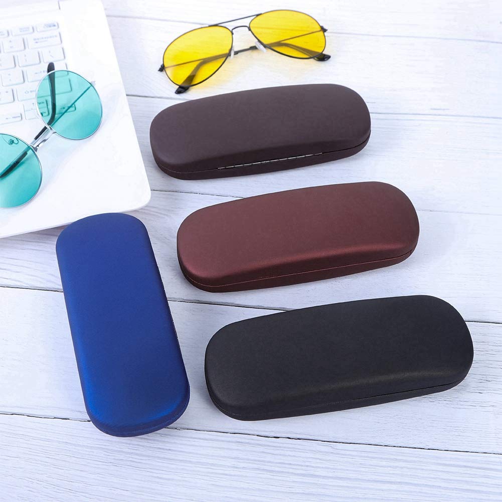 Yorgewd 4-Pack Glasses Case Hard Shell Eyeglasses Case Protective Casefits Most Glasses and Sunglasses Suitable for Men&Women