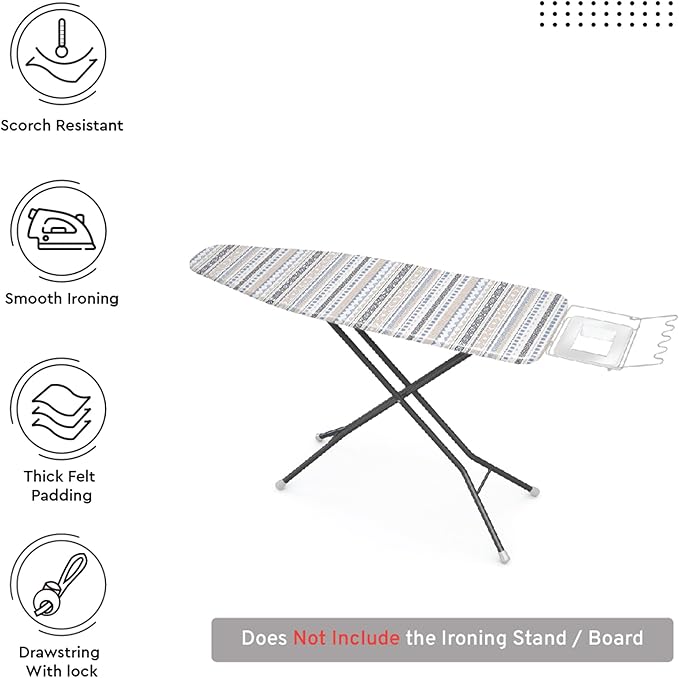 Encasa XO Ironing Board Cover and Pad 49"x18"