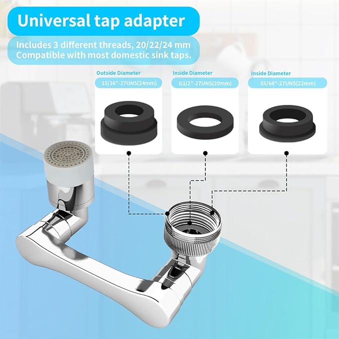 1080° Swivel Faucet Extender