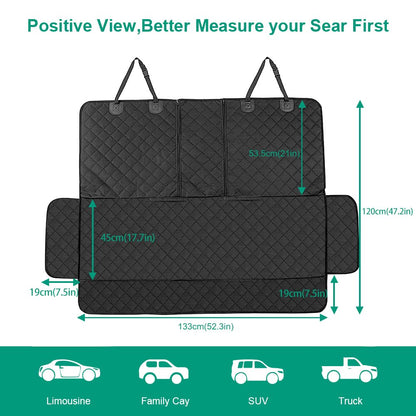 ANOSOSPECIAL Dog Car Back Seat Cover for Kids,Non Stick Fur Rear Seat Protector for Pet,Nonslip Waterproof Universal Fit Interior Backseat Covers for Auto Van SUV