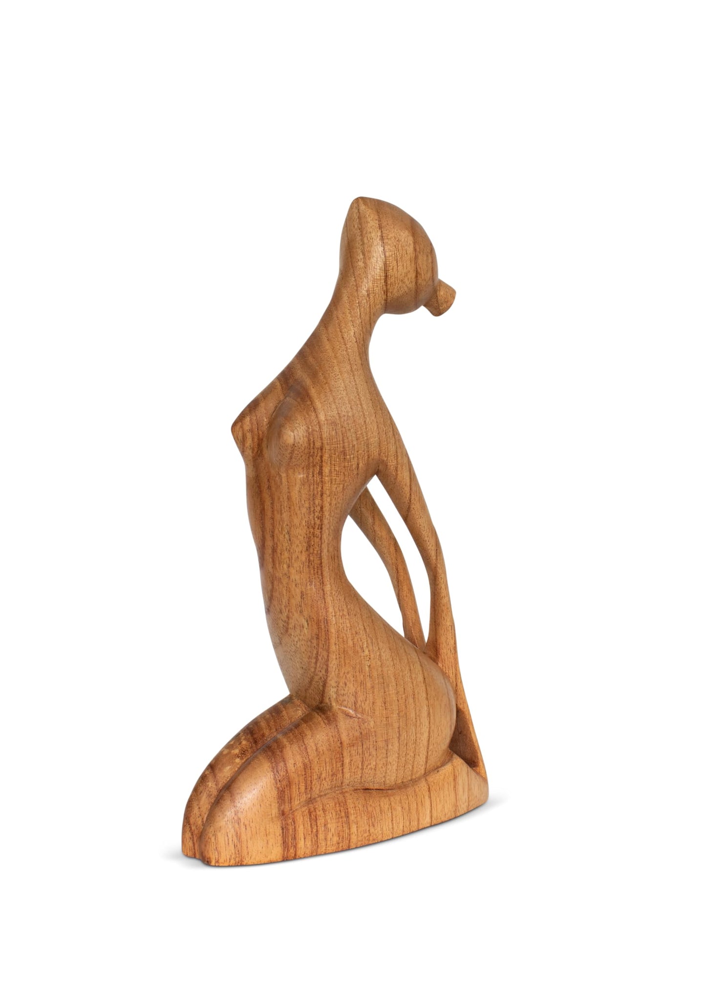 G6 Collection 10" Wooden Handmade Yoga Statue, Yoga Meditation Room Decor, Yoga Decorations for Home, Gift for Yoga Lover, Zen Gift Ideas, Figurine Office Studio Sculpture Yogi, Thunderbolt Pose