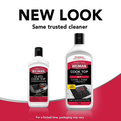Weiman Ceramic and Glass Cooktop - 10 Ounce - Stove Top Daily Cleaner Kit - 12 Ounce - Glass Induction Cooktop Cleaning Bundle for Heavy Duty Mess Cleans Burnt-on Food