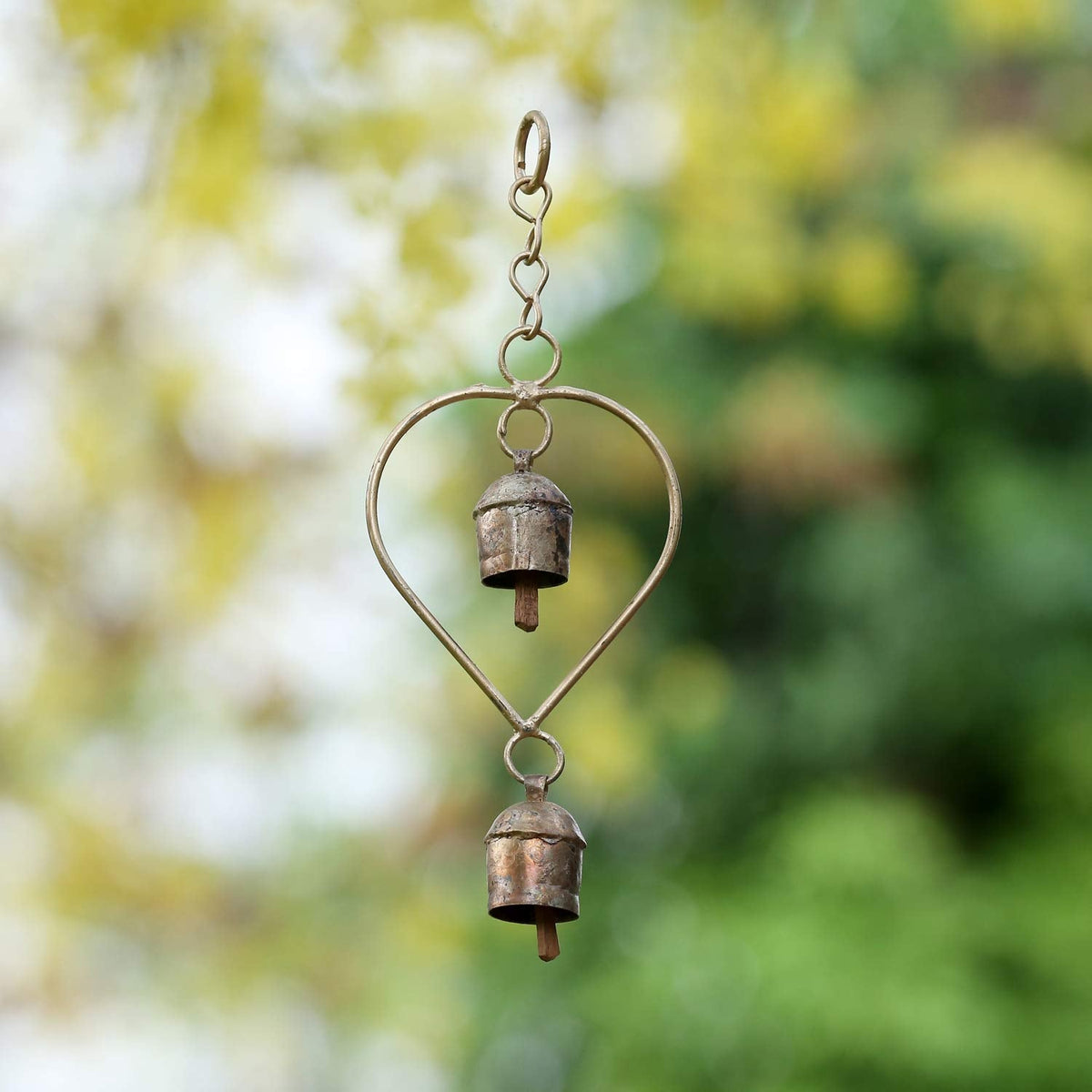 Handmade Heart Witch Wind Chime Bells for Door Valentine Day Memorial Unique Gift Loved Some One