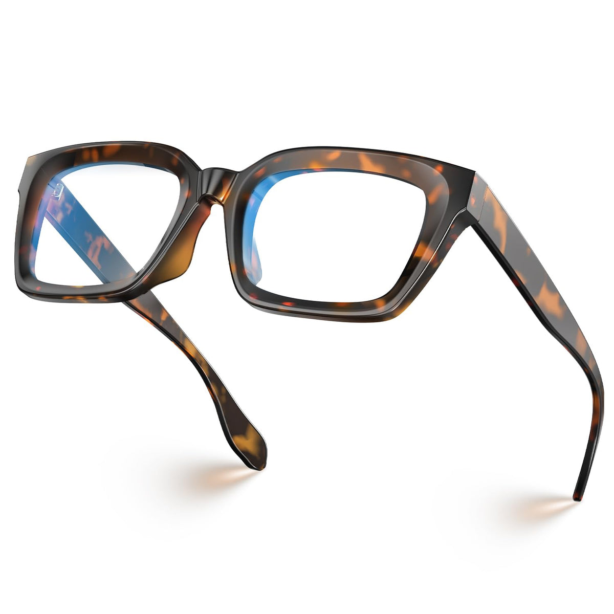 VISOONE Chunky Square Blue Light Blocking Glasses with Anti Computer Glare for Working Women Men MONTANA