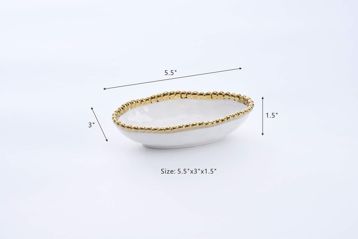 Pampa Bay Golden Salerno Long Condiment Bowl