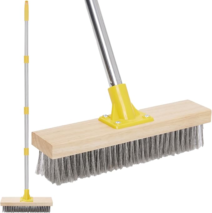 Stainless Steel Deck Brushes for Scrubbing Heavy Duty, Metal Stiff Wire