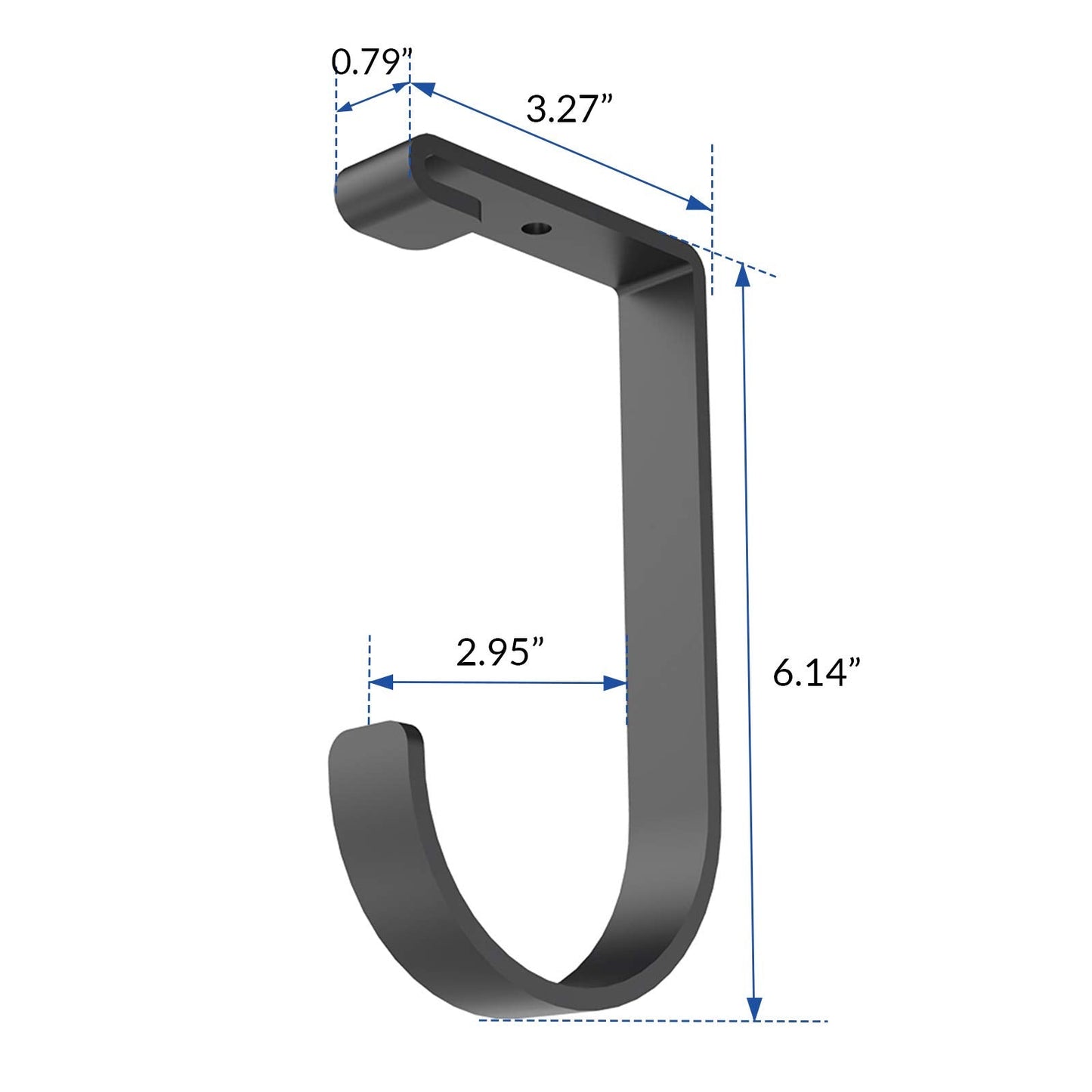 FLEXIMOUNTS 4 Pack Add On Storage Flat Hook Accessory for Garage Ceiling Rack and Wall Shelving, Max Weight Capacity up to 50lbs, Black