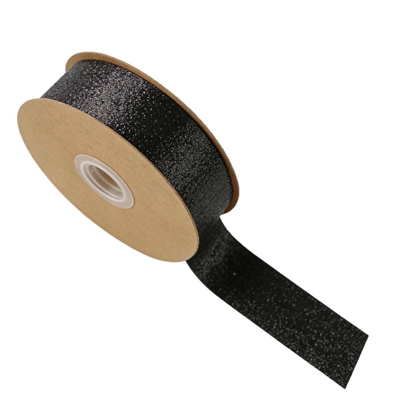Meseey Black Glitter Ribbon 7/8 Inch x 25 Yards Sparkle Ribbons for Homecoming Mums Wrapping, DIY Crafts, Wreaths, Tree Ornaments, Wedding Parties, Home Decoration