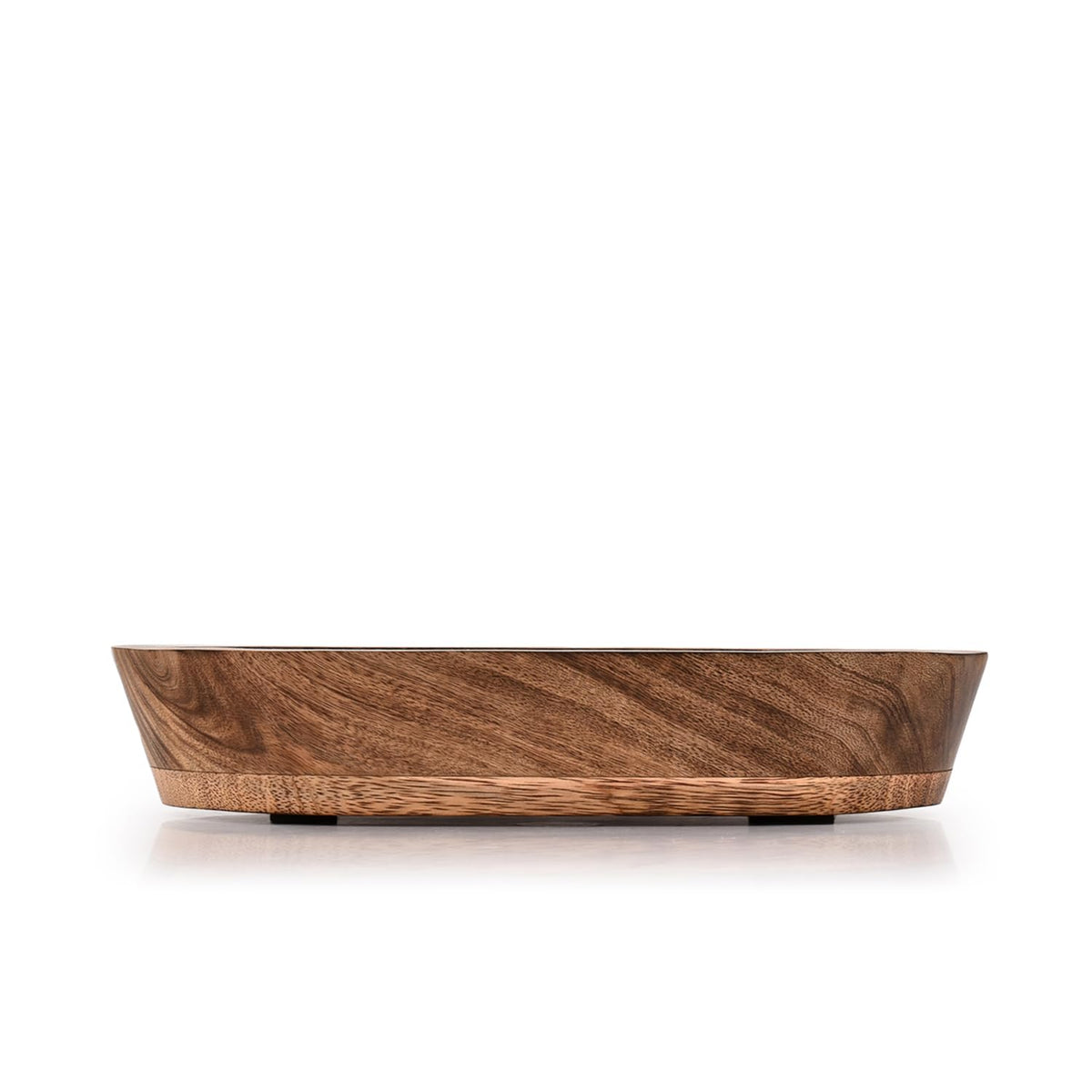 BHAVATU Decorative Bowl Mango Wood Hand Carved Home Decor for Dining Table Centerpiece Bowl for Table (10" x 6" x 2")