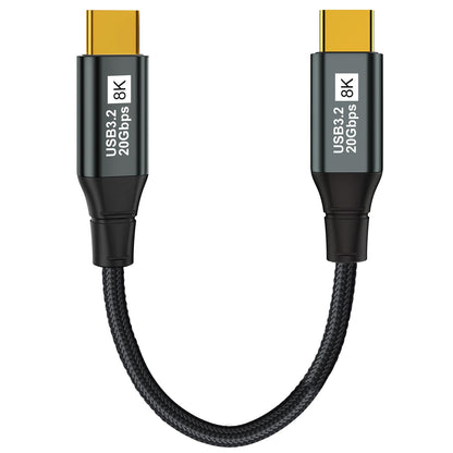 USB C Monitor Cable 10FT-8K@60Hz USB-C Video Cable-100W PD Fast Charging-USB 3.2 Gen 2 20Gbps Type-C Data Transfer, USBC to USBC Video Cable for iPhone 15/16 Plus Pro Max, MacBooks, iPad