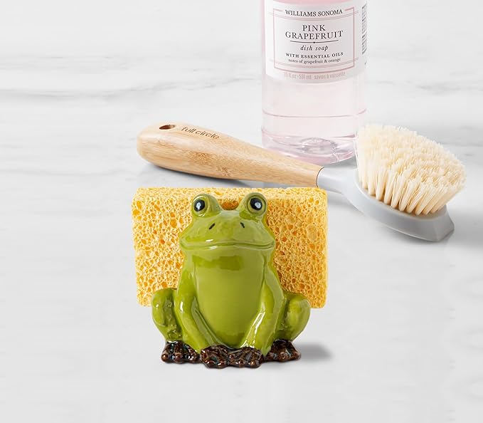 Frog Sponge Holder for Kitchen Sink Cute Kitchen Sponge Holder Ceramic Kitchen