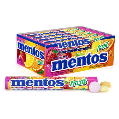 Mentos Halloween Trick or Treat Candy, Mint Chewy Roll, Fruit, Individually Wrapped Bulk Candy for Adults & Kids, Party, Concessions, Office, Non-Melting, 14 Count (Pack of 15) - Packaging May Vary
