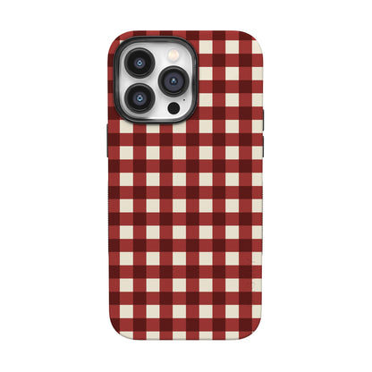 Casely iPhone 17 Pro Max Case | On The Dot | Maroon Polka Dot | Compatible with MagSafe | Bold Protective Design