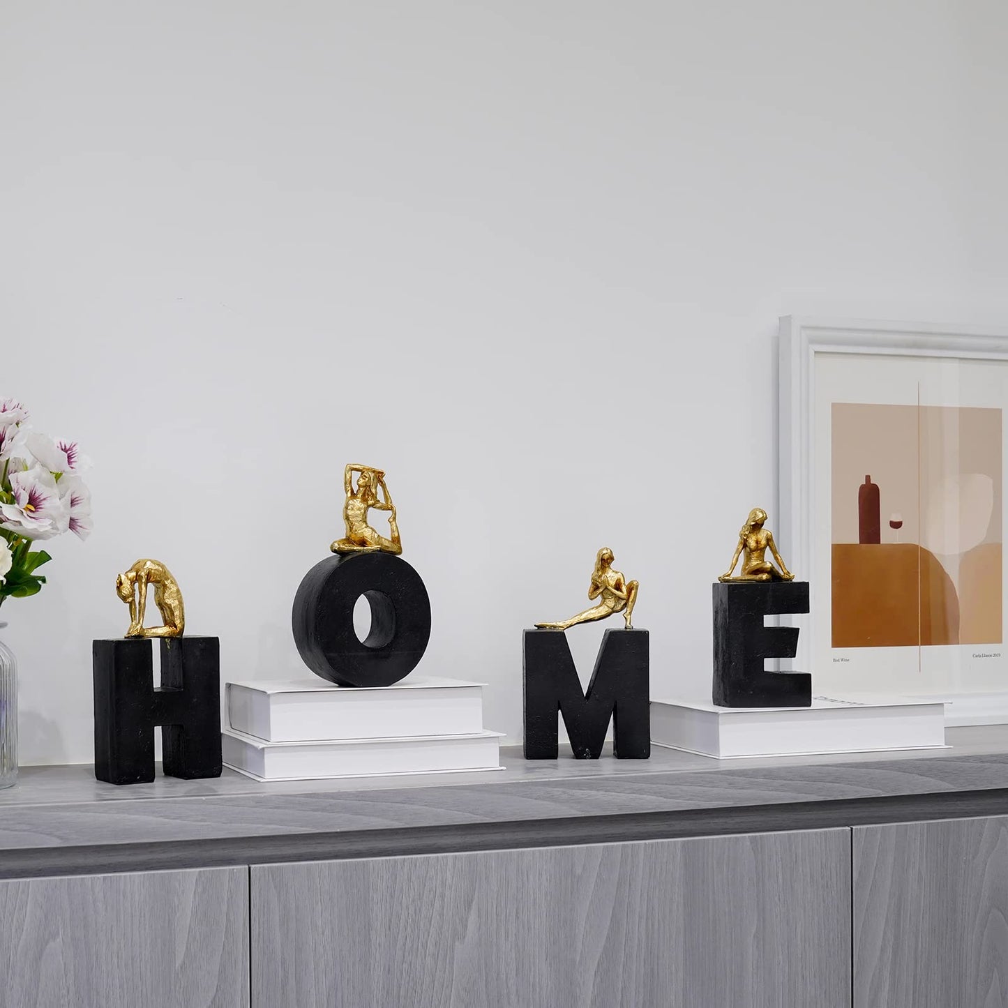 Guichifun Collectible Figurines - Home Decor Gifts: Meditation Decorative 4Pcs Set, Housewarming & Birthday Gifts