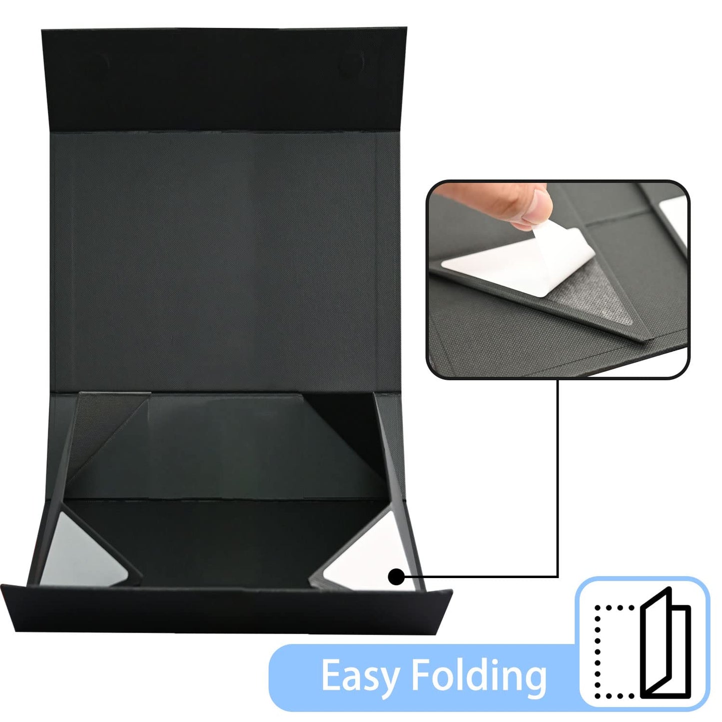 LIFELUM Gift Box 13.5''x10''x4'' Large Black Gifts Boxes with Magnetic Lids Luxury Gift Box for Groomsman Proposal Gifts Contains Card, Ribbon, Filler Birthday Gift Packing