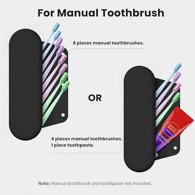 Silicone Electric Toothbrush Travel Case, Manual Toothbrush Travel Cover