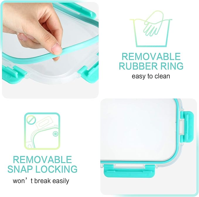 30 Pieces Glass Food Storage Containers