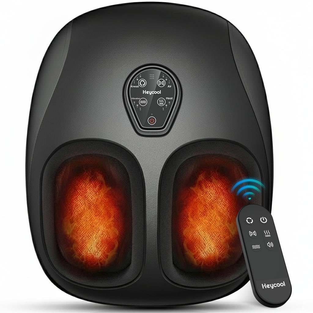 Heycool Fathers Day Dad Gifts, 2026 Upgraded Shiatsu Foot Massager FSA Eligible HSA, Remote Control, Foot Massager with Heat, Compression & Vibration Massage for Plantar Fasciitis, Neuropathy