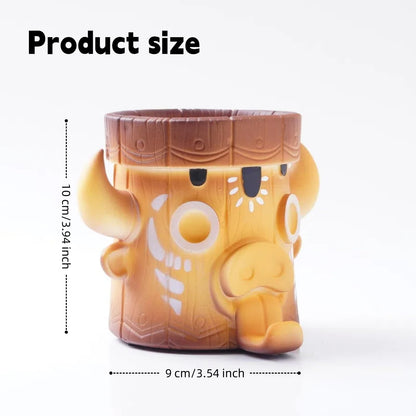 Trilobium Creative Office Desk Pen Holder, Resin Pen Cup Desktop Decoration Home Office School Office Desk Decoration Men's and Women's Gifts