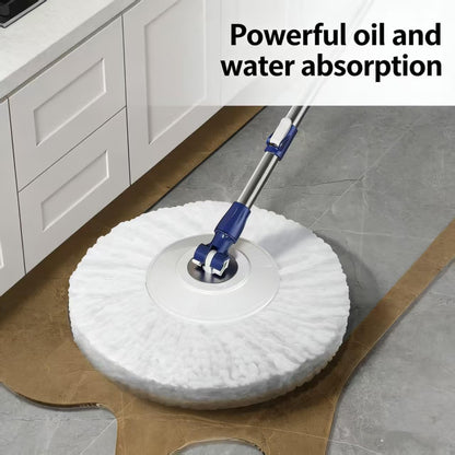 Spin Mop and Bucket Set - 360 Degree Microfiber Mop with Hands Free Wringer System, Multi Surface Floor Cleaning Mop for Hardwood, Tile, and Vinyl Floors