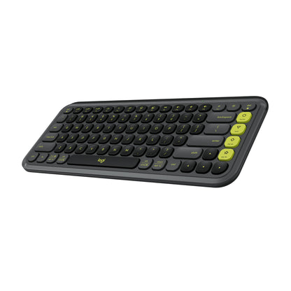Logitech POP ICON Keys Wireless Bluetooth Keyboard, Comfortable Typing, Programmable Keys, Easy-Switch Between up to 3 Devices, for Laptop, Tablet, PC – Rose and Off-White