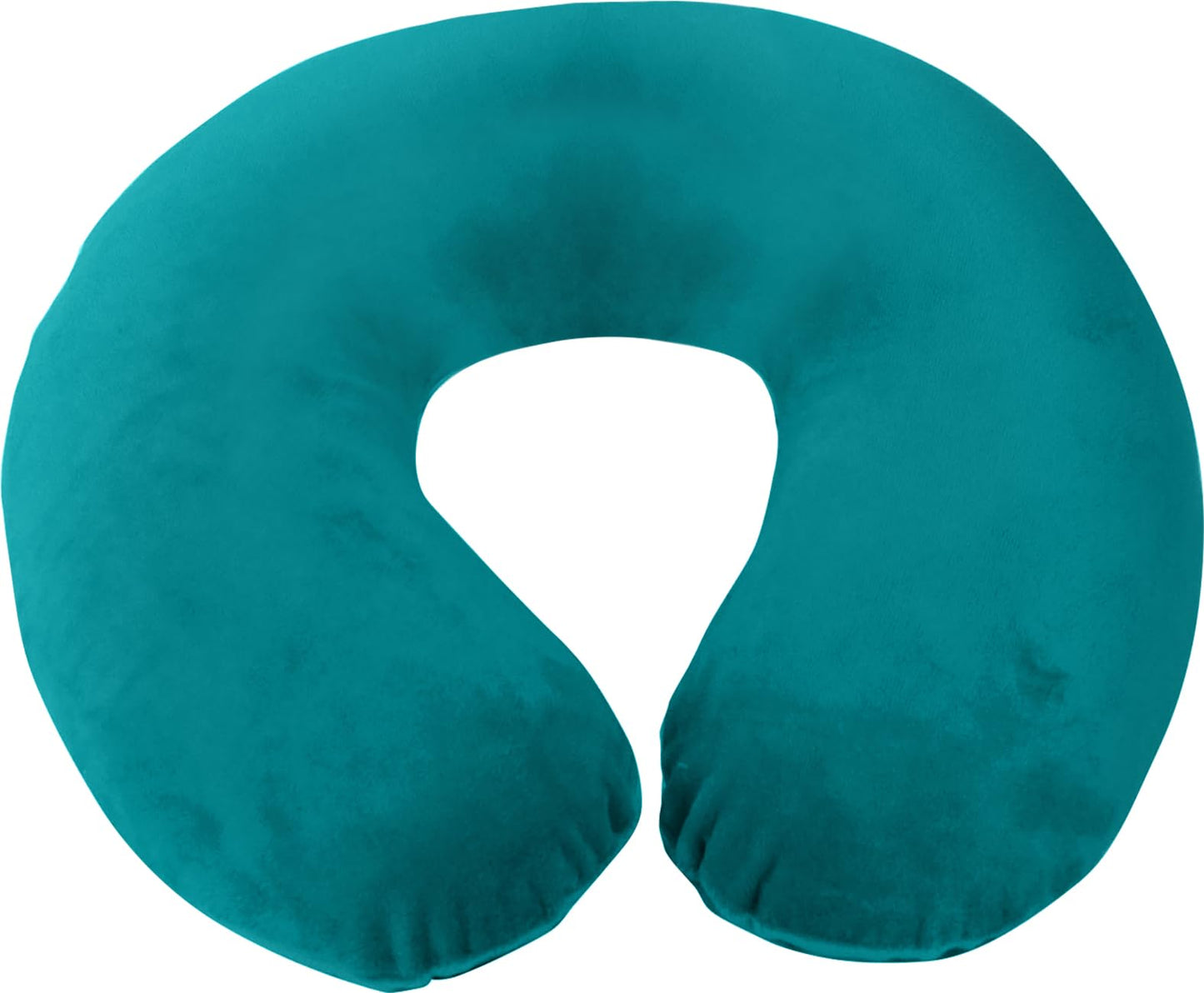 Memory Foam Moulded Pressure Relief Neck Cushion Comfort and Posture, Ideal for Travel Supports the Head, Neck and Chin when Sleeping use for Plane, Train or Car Journeys Travel Pillow In Teal