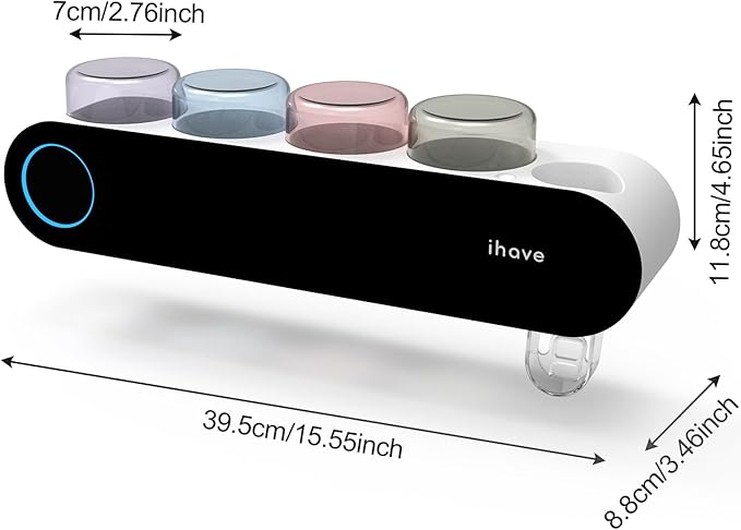 iHave Toothbrush Holders for Bathrooms, UV Toothbrush Sanitizer and Holder