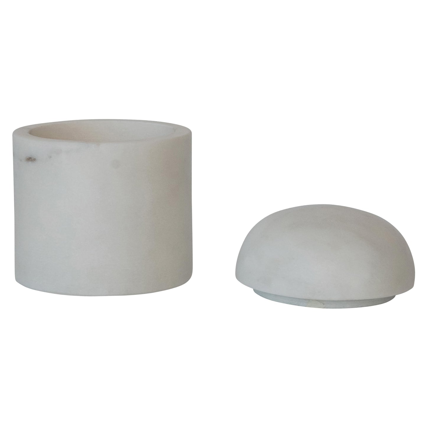 Bloomingville Round Marble Salt Cellar, White