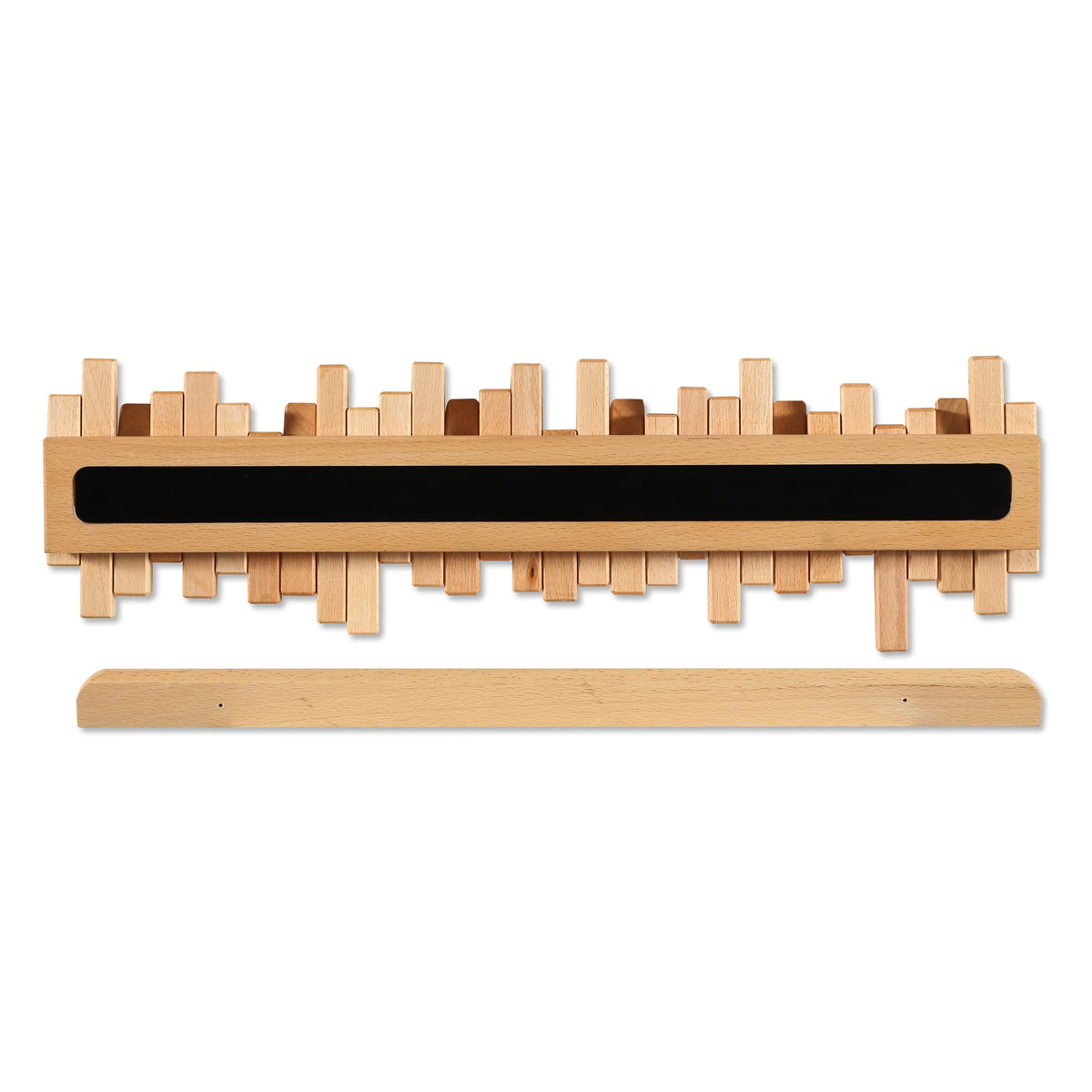 DESAINOPH® Wooden Coat Rack Wall Mounted Sticks Multi Rack Solid Handmade Natural Wood Artwork with 5 Flip-Down Unique Modern Hooks for Coats Bag Hat Umbrella