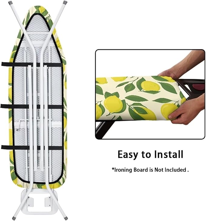 Fresh Lemon Tabletop Ironing Board Cover and Pad Standard Ironing Board