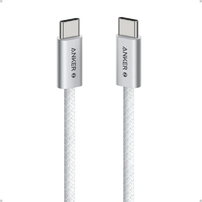 Anker Zolo USB C to USB C Cable, Braided and Dirt-Free Type-C Fast Charging Cable, Slim Connector, for iPhone 17 Series, MacBook (240W) (White, 3.3 FT)