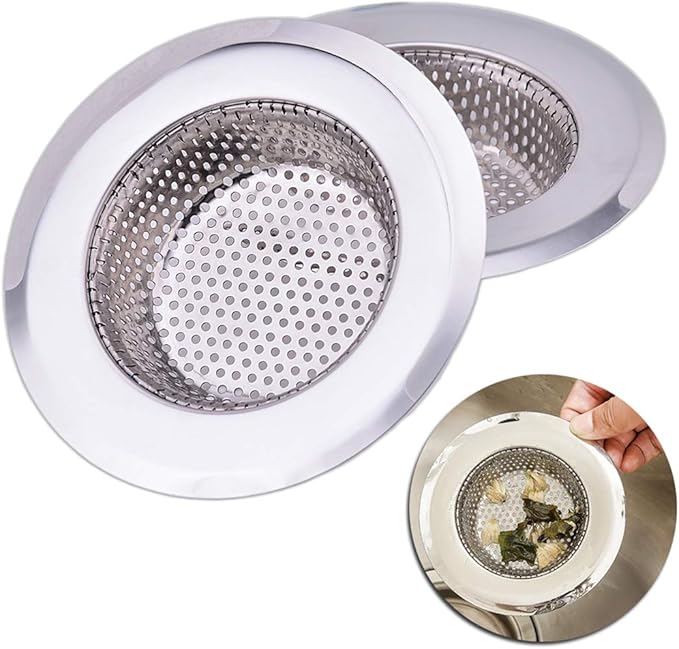 4.5 Inch Diameter Rim Heavy Duty Stainless Steel Kitchen Sink Basket Strainer