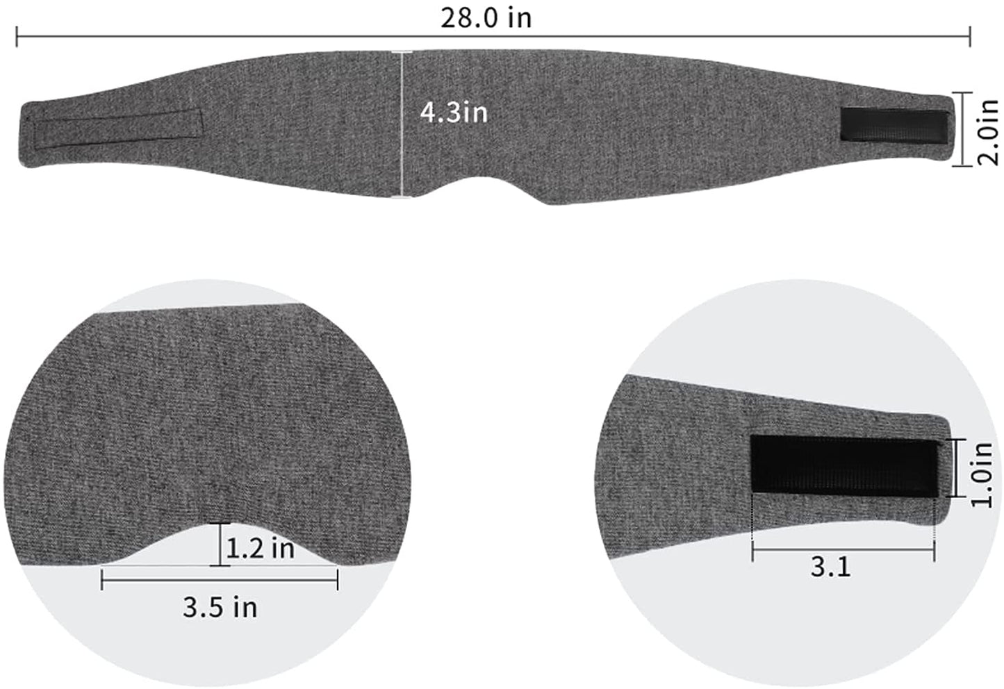 Sleep Mask for Men Women,100% Cotton Sleep Eye Mask with Fully Adjustable Strap, 100% Light Blocking Eye Mask for Sleeping, 0 Pressure Eye Covers for Travel Yoga Nap (Black)