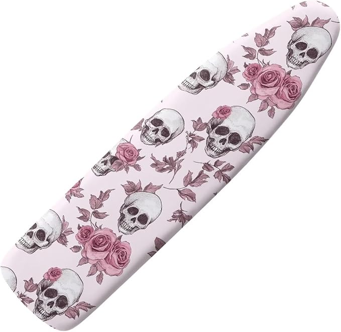 Ironing Board Covers Skull Pink Rose Stretchy Iron Board Cover and Pad