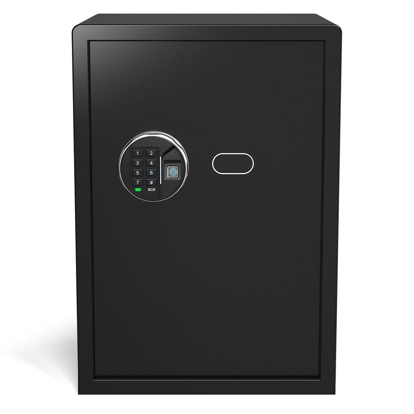 Grimtron 𝟑𝟓 𝐋𝐁 Smart Biometric Safe Fingerprint Lock Box with Silent Mode, Backlit Keypad and LED Light, Small Caja Fuerte 𝐆𝐢𝐟𝐭𝐬 𝐟𝐨𝐫 𝐅𝐚𝐭𝐡𝐞𝐫'𝐬 𝐃𝐚𝐲 (19.69"H x 12.99"D x 13.78"W)