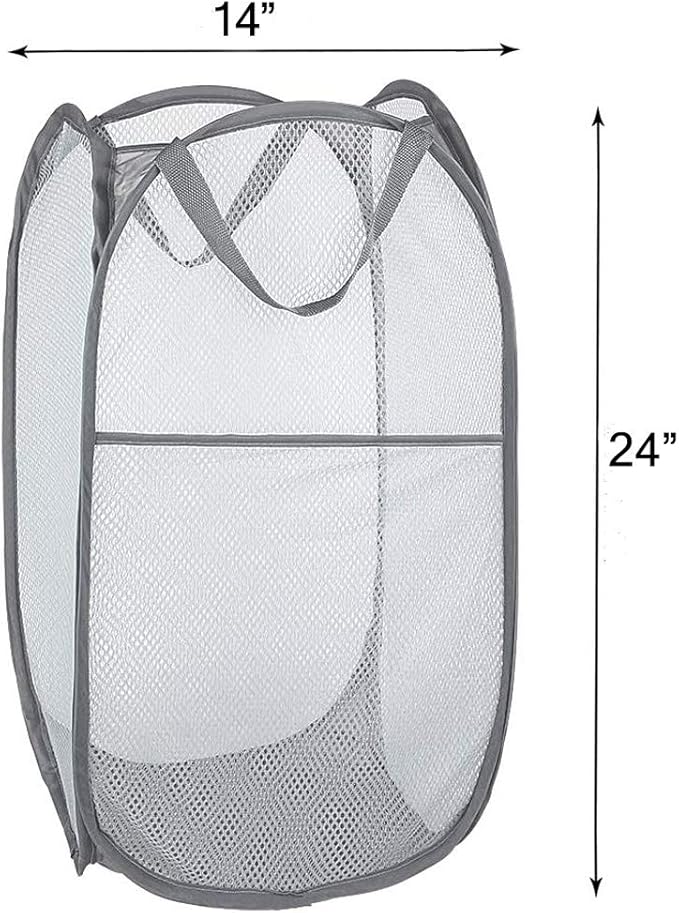 Mesh Pop up Laundry Hamper, Collapsible