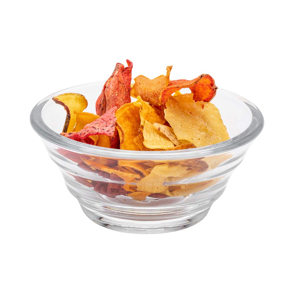 Restaurantware 5 Ounce Small Glass Bowls 6 Dishwasher-Safe Glass Prep Bowls - Strata Lead-Free Clear Glass Prep Dishes For Spices Condiments Or Ingredients