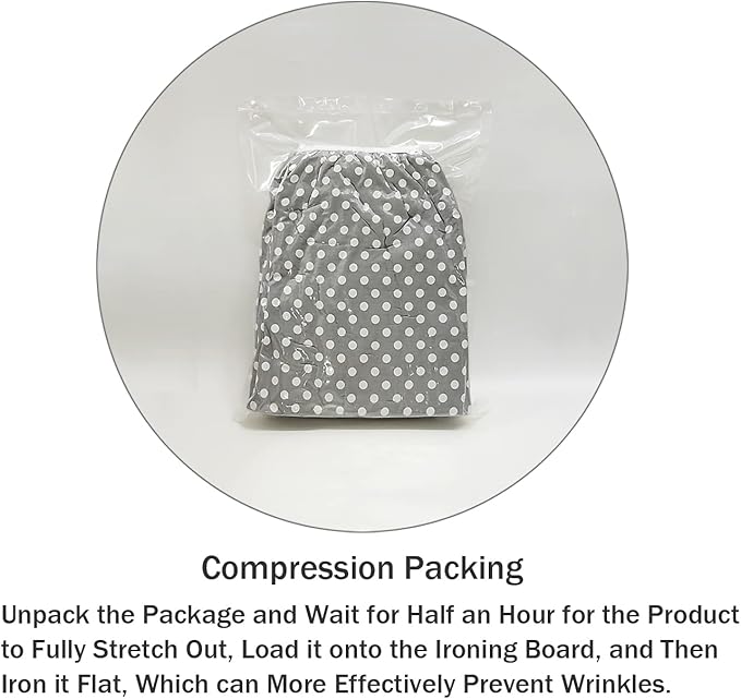Ironing Board Cover and Pad Standard Size 15 x 54, 3 Pairs of Hook and Loop
