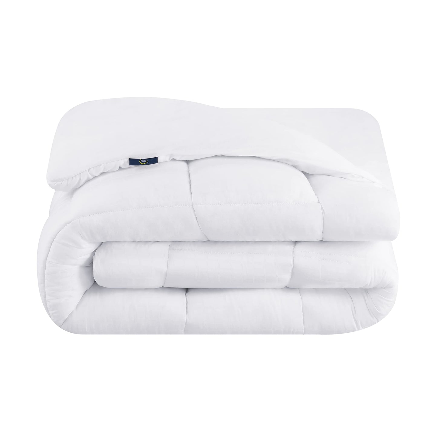 Serta ComfortSure Queen Mattress Cover, Fitted Pillow Top Mattress Pad, Super Soft and Breathable Quilted Cotton Protector with 18" Elastic Deep Pockets for Secure Fit, White