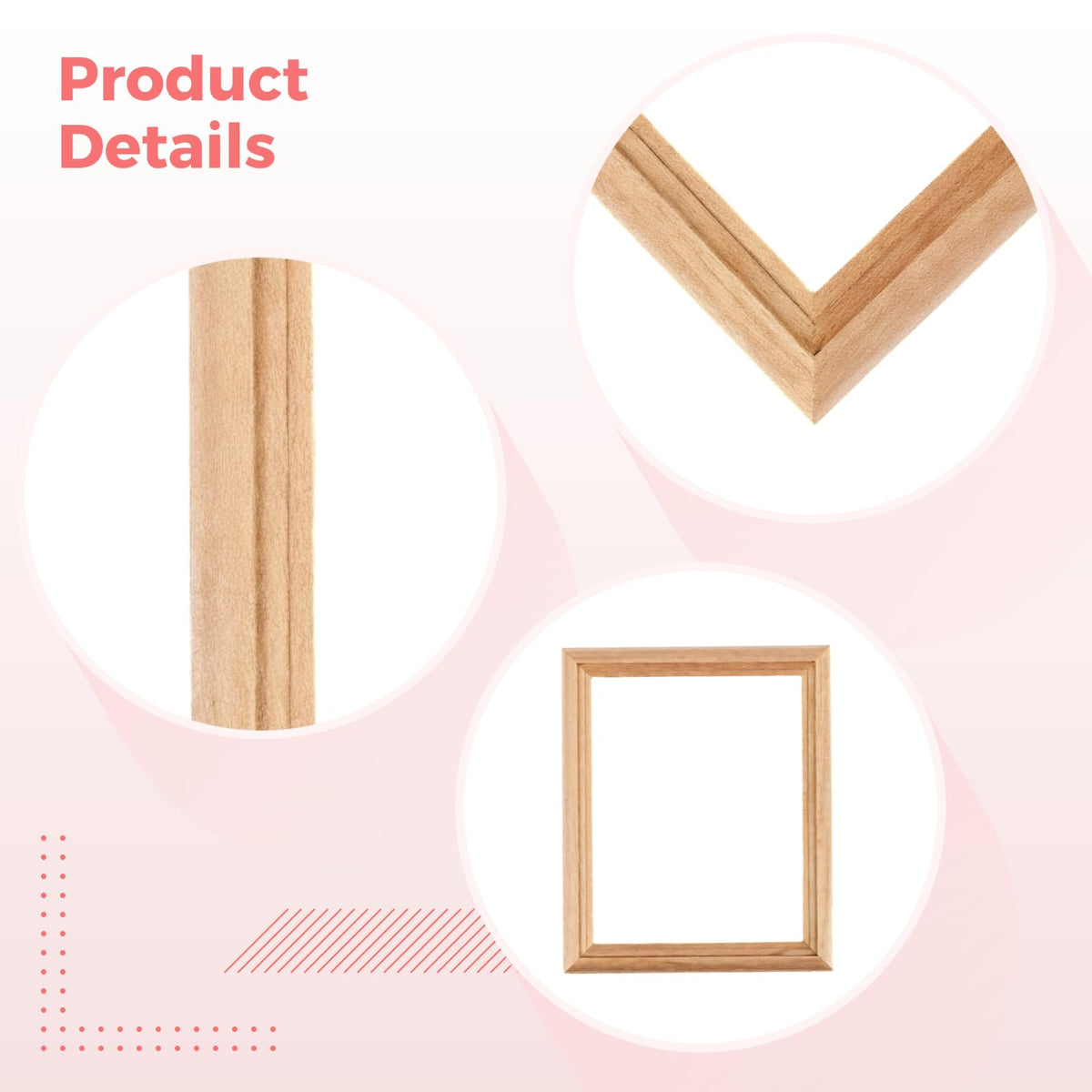30 Pcs Miniature Picture Frames, 3 x 2.4 Inch Wooden Mini Photo Frames for Small Photos, Wall Decorations and Creative Projects, Unpainted Furniture for Dollhouse, Crafts and Home Decor