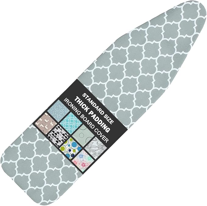 Ironing Board Cover and Pad Standard Size 15" x 54", 3 Pairs of Hook and Loop