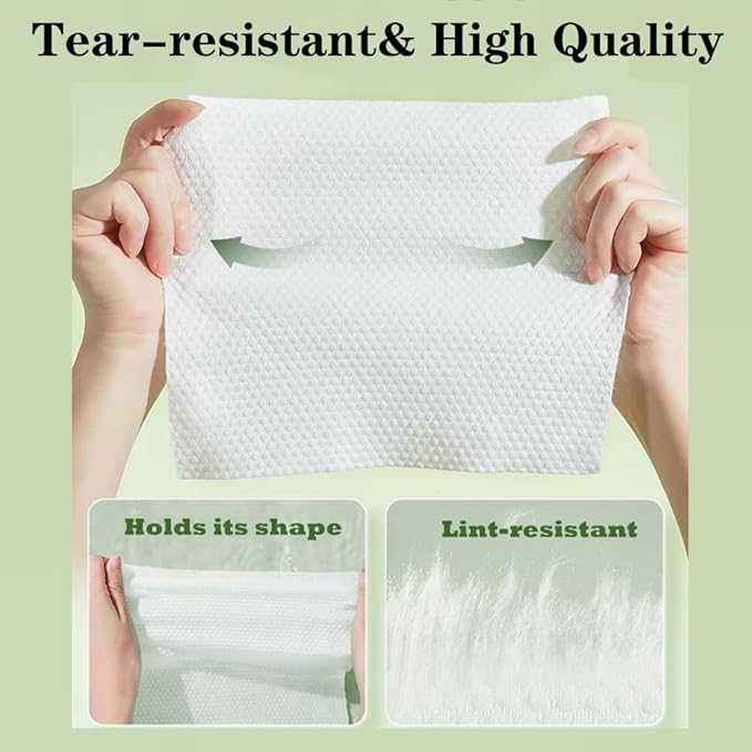 【Large Pack】Disposable Face Towels 160 Count, Hanging Design100% Bio-based