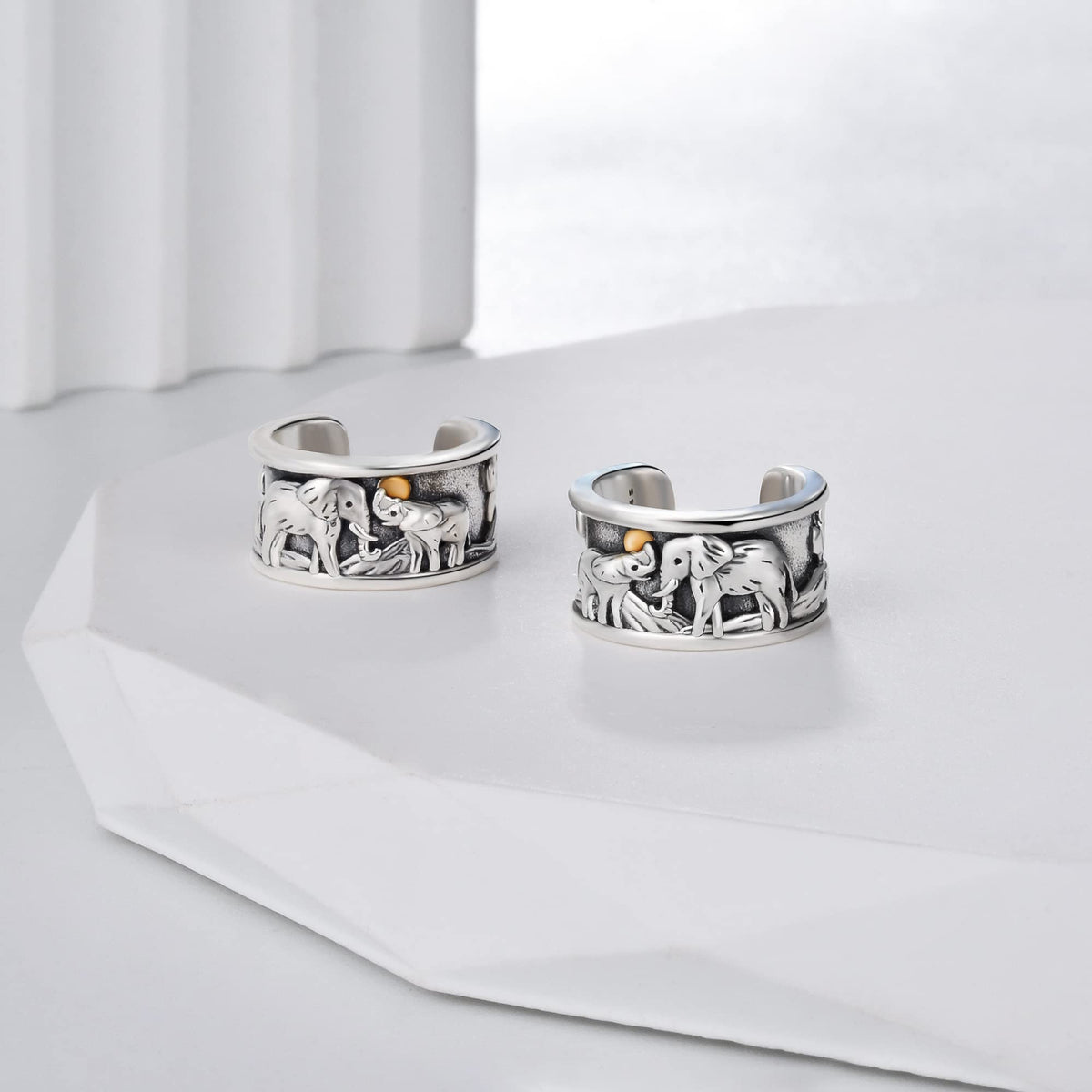 Ear Cuff 925 Sterling Silver Elephant Cuff Earrings Hypoallergenic Ear Cuffs Non Piercing Earring Cartilage Cuff Earring Elephant Clip On Cuff Earring for Women