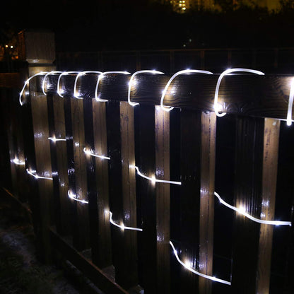 Lepro Outdoor Rope Lights Mains Powered, Connectable, 10m/33ft 240 LED Outdoor Garden Lights Plug in, Bright Cool White, Waterproof 10mm Thick Rope Lighting for Garden, Patio, Tree, Pathway, Christmas