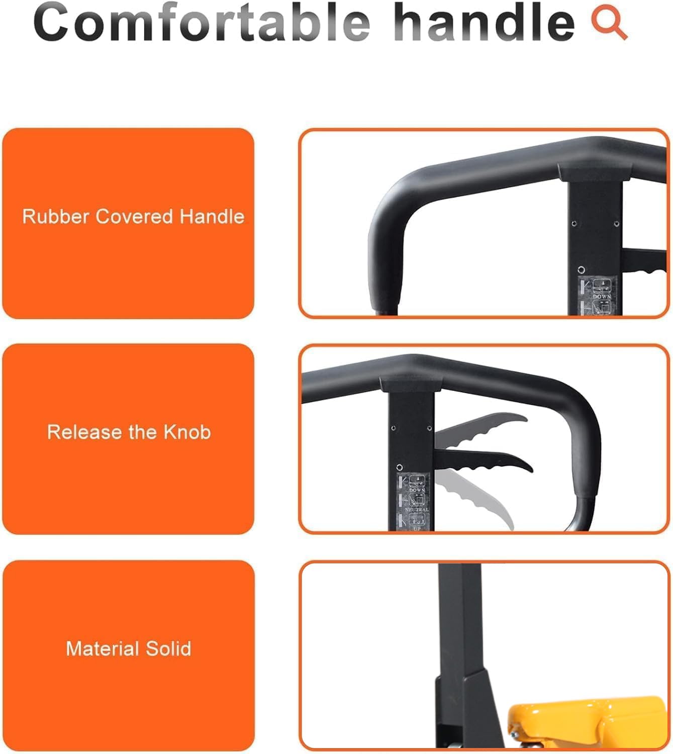 Tory Carrier Pallet Jack Truck 5500 lbs Capacity, 21" x 48" Forks, Heavy Duty Manual Pallet Truck with Non-Marking PU Wheels for Narrow Aisles Warehouse, Workshops